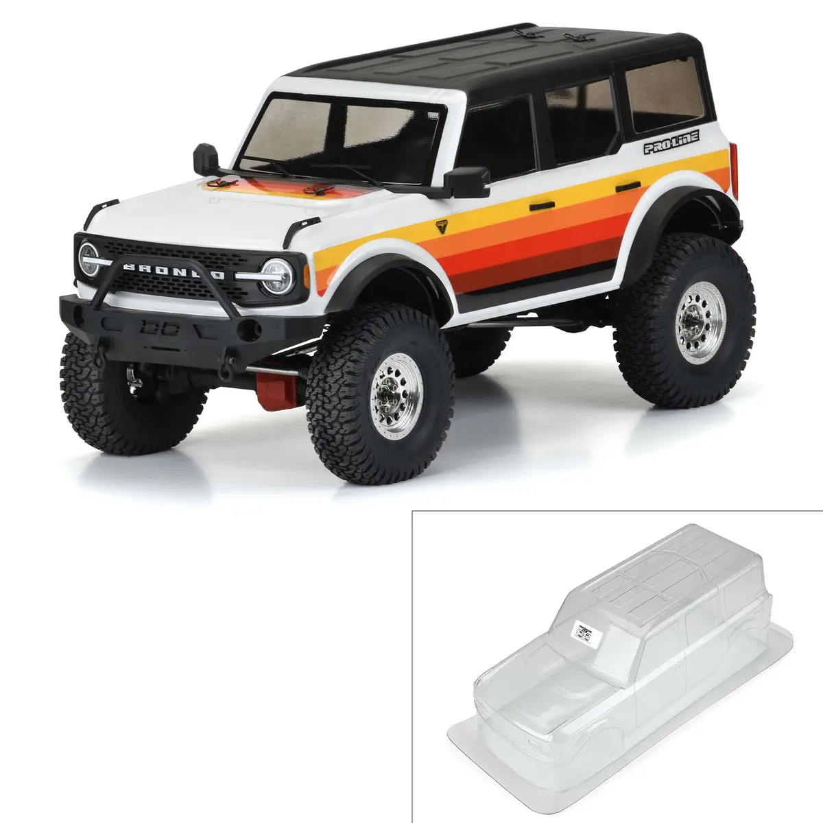 Pro-Line 1/10 2021 Ford Bronco Clear Body Set 12.3" Wheelbase: Crawlers (Pro357000) 1