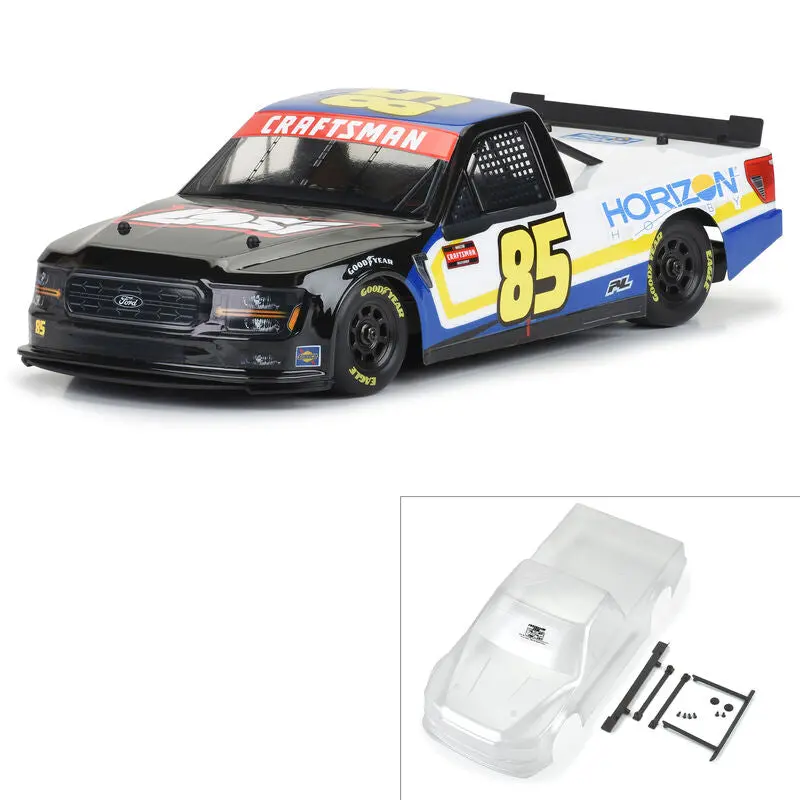Proline 1/12 Pre-Cut 2024 Ford F-150 Truck Clear Body: Losi Nascar 1