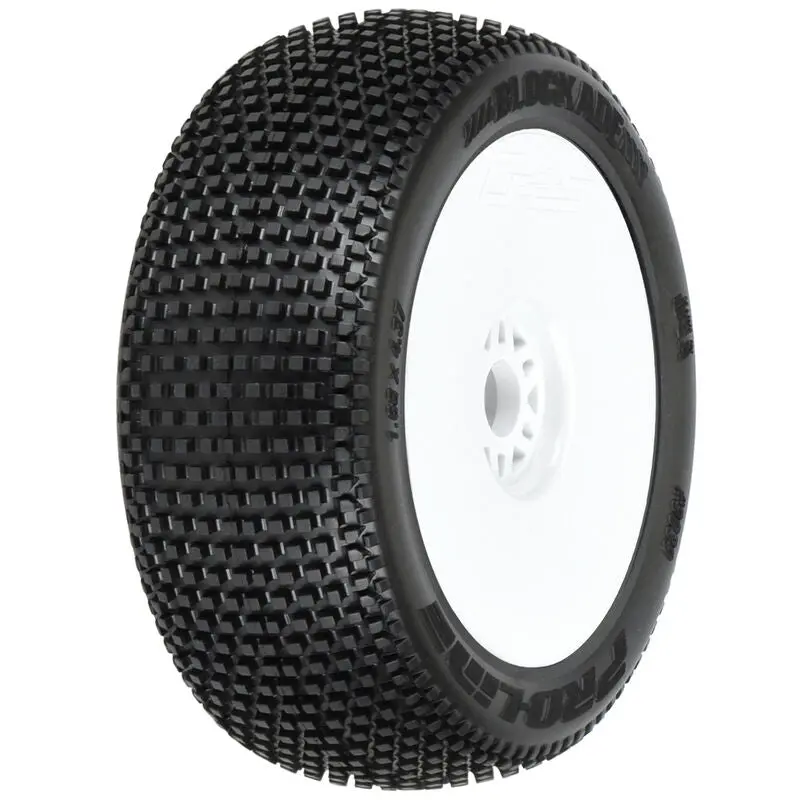 Pro-Line: 1/8 Blockade S3 Front/Rear Buggy Tires Mounted 17Mm White (2) (Pro9039233) 1