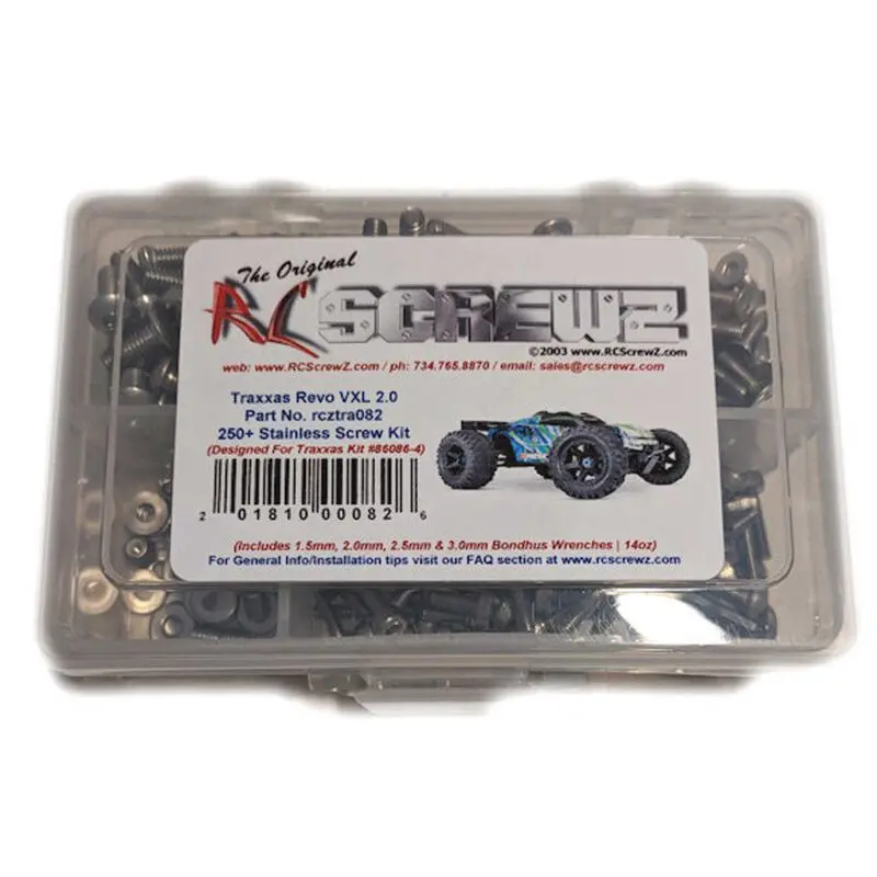 Rc Screwz Stainless Steel Screw Set: Traxxas E-Revo 2.0 Vxl Rcztra082 1