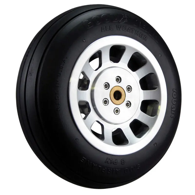 Robart Scale P-51 Aluminum Wheel 5" (1) (Rob13850sp51) 1