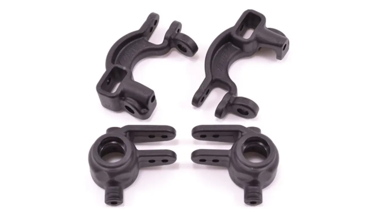 Rpm Caster & Steering Blocks Black: Traxxas Slash 4X4, St 4X4 (2) (Rpm73592) 1