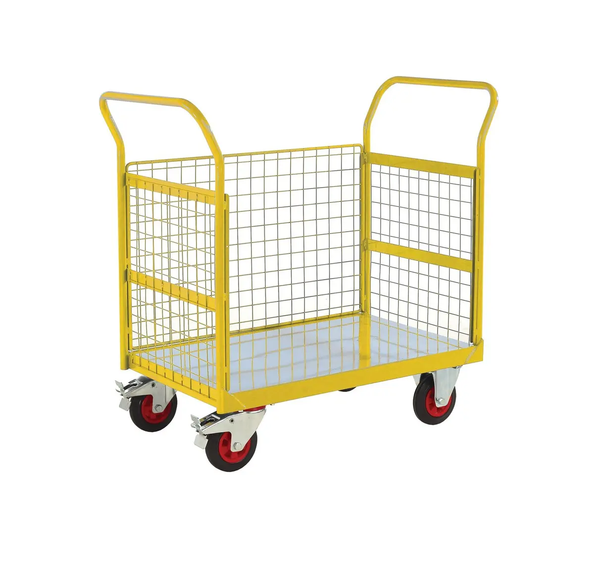 3 Sided Platform Trolley With Mesh Sides 1