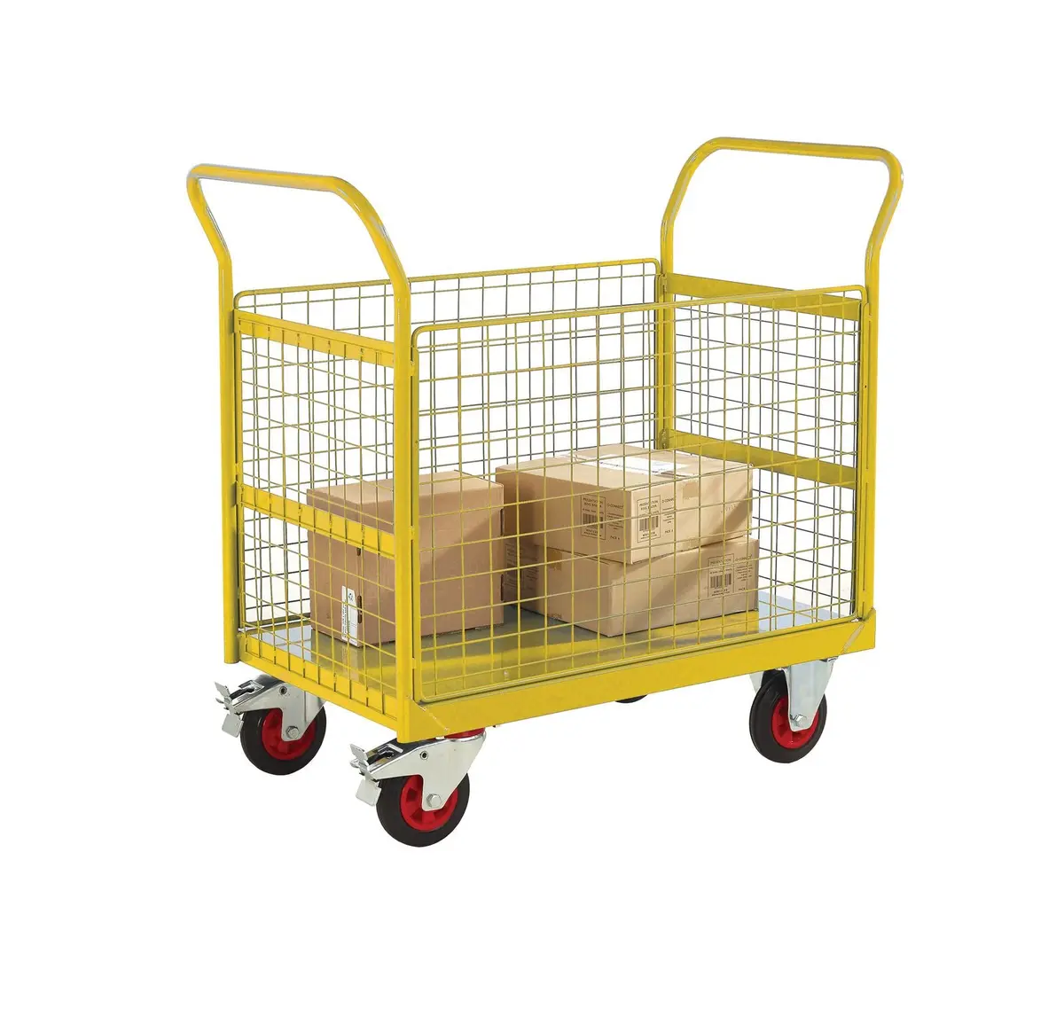 4 Sided Platform Trolley With Mesh Sides 1
