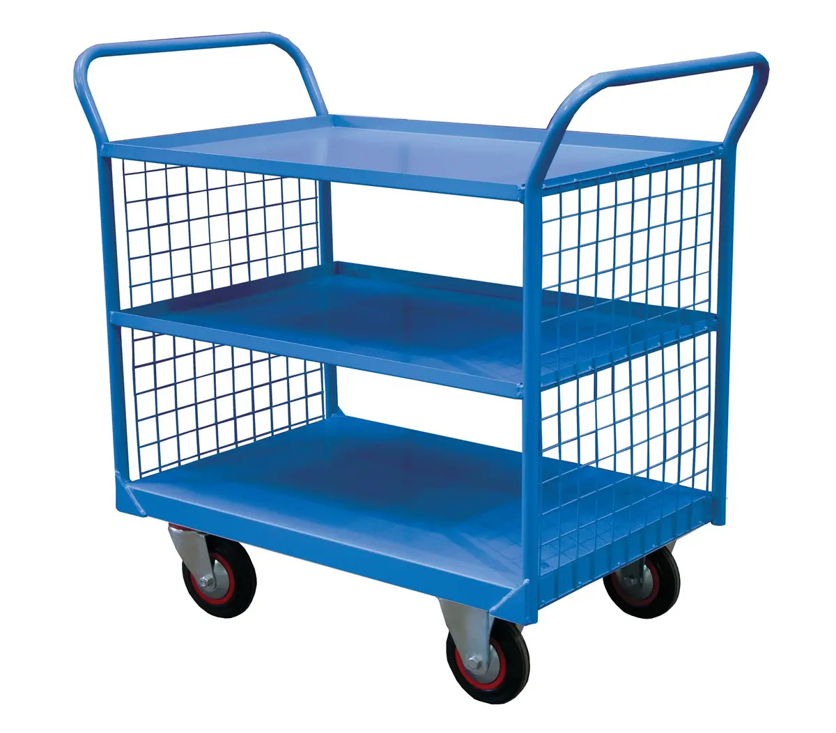 3 Tier Premium Shelf Trolleys With Mesh Sides 1