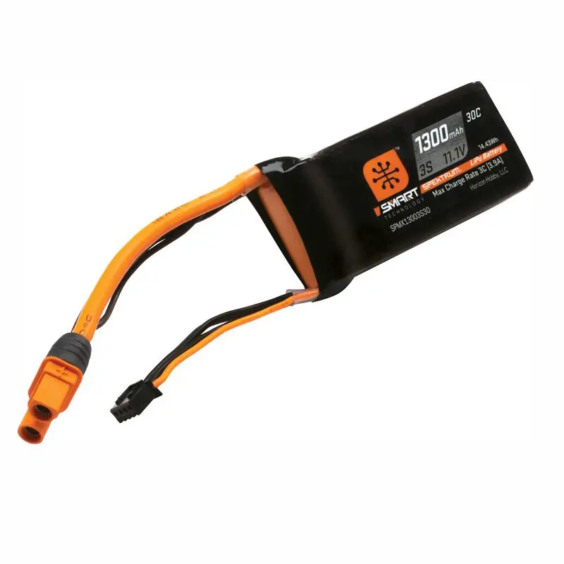 Spektrum 11.1V 1300Mah 3S 30C Smart Lipo Battery: Ic3 (Spmx13003s30m) 1