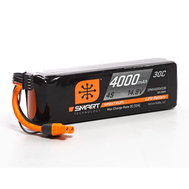 Spektrum 4000Mah 4S 14.8V Smart Lipo Battery 30C, Ic3 (Spmx40004s30) 1