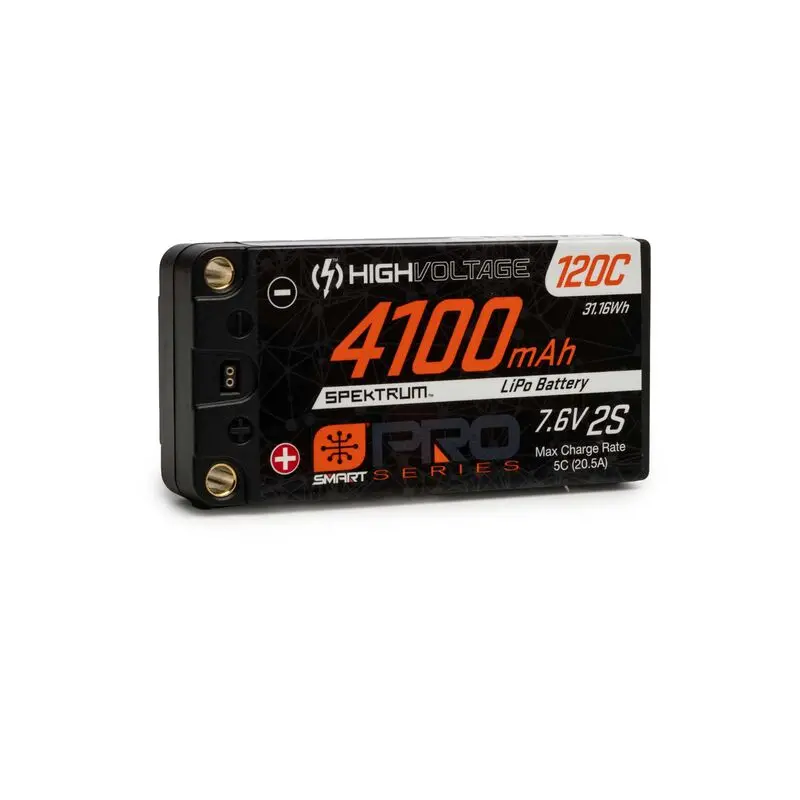 Spektrum 7.6V 4100Mah 2S 120C Smart Pro Race Shorty Hardcase Lihv Battery: Tubes, 5Mm (Spmx412s120ht) 1