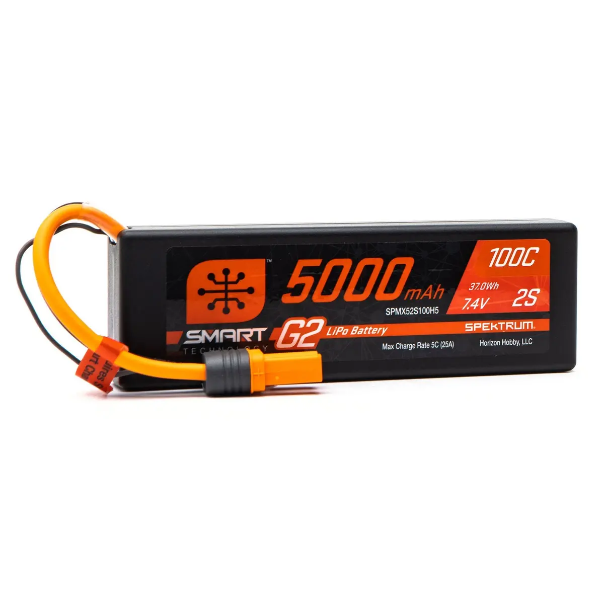 Spektrum 7.4V 5000Mah 2S 100C Smart G2 Hardcase Lipo Battery: Ic5 (Spmx52s100h5) 1