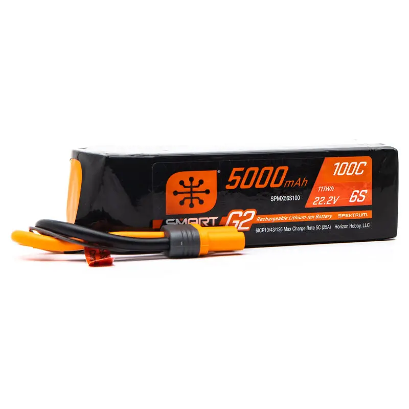 Spektrum 22.2V 5000Mah 6S 100C Smart G2 Lipo Battery: Ic5 1