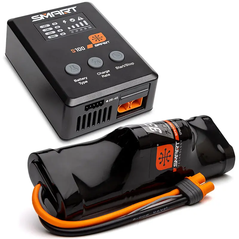 Spektrum Smart Powerstage Nimh Surface Bundle: 3300Mah 7.4V Nimh Ic3 & S100 Charger (Spmxpss100) 1
