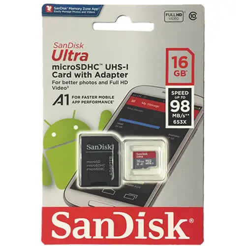 Sandisk 16Gb Ultra Microsdhc Uhs-I Memory Card With Adapter 1