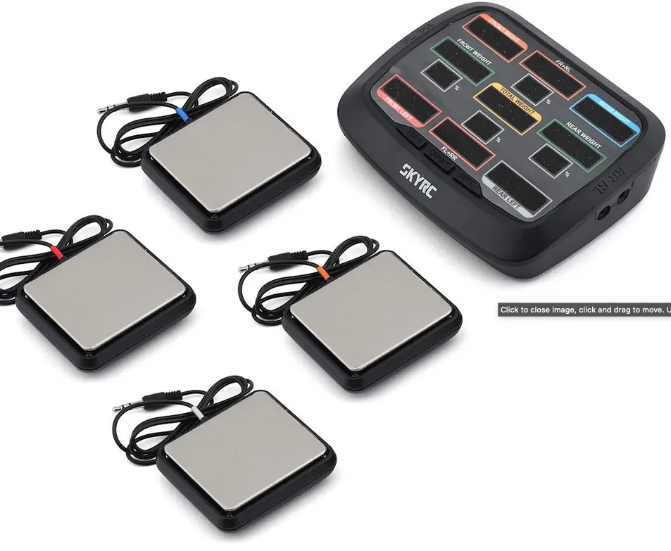Skyrc Corner Weight Scale System W/4 Scales & Display Hub Sky-500015-01 1