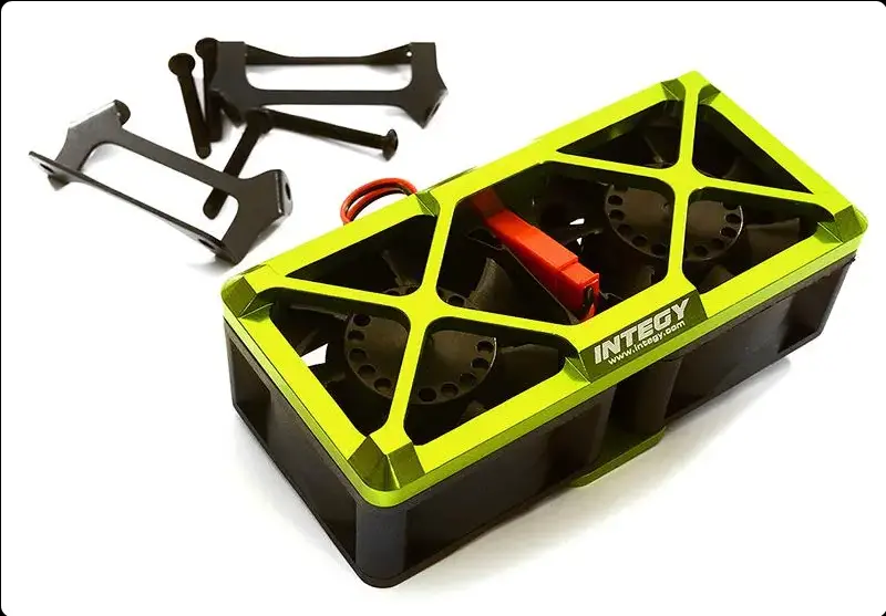 Integy Ultra High Speed Twin Cooling Fan Kit 17K Rpm For Traxxas X-Maxx (C28697green) 1