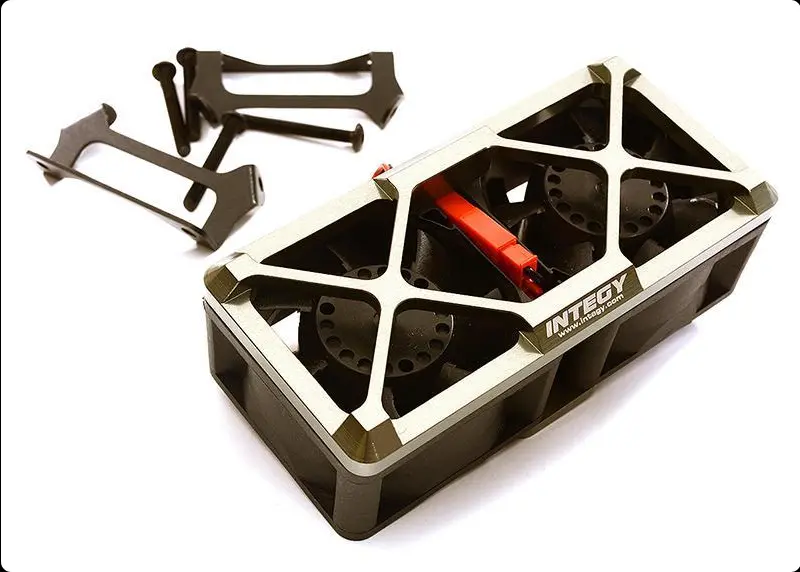 Integy Ultra High Speed Twin Cooling Fan Kit 17K Rpm For Traxxas X-Maxx (C28697grey) 1