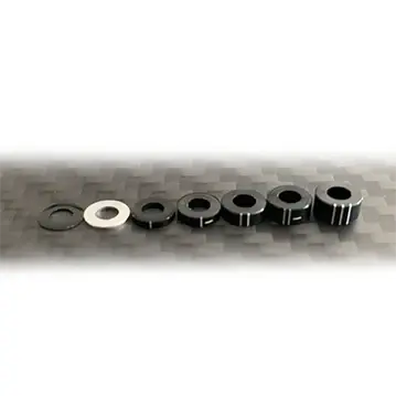 Zombie Alloy 3X6mm Lazer Engraved Shims Black (Assorted Thicknesses) 10Pcs 1