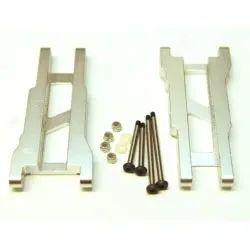 St Racing Cnc Machined Aluminum Rear A-Arm Set (W/Steel Hinge-Pins) For Traxxas Slash Silver) (St2555xs) 1