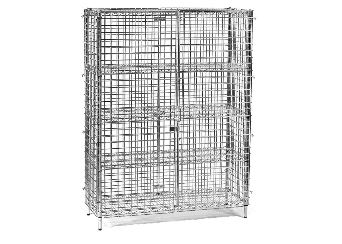 Static Five-Tier Wire Mesh Cage Lockers 1