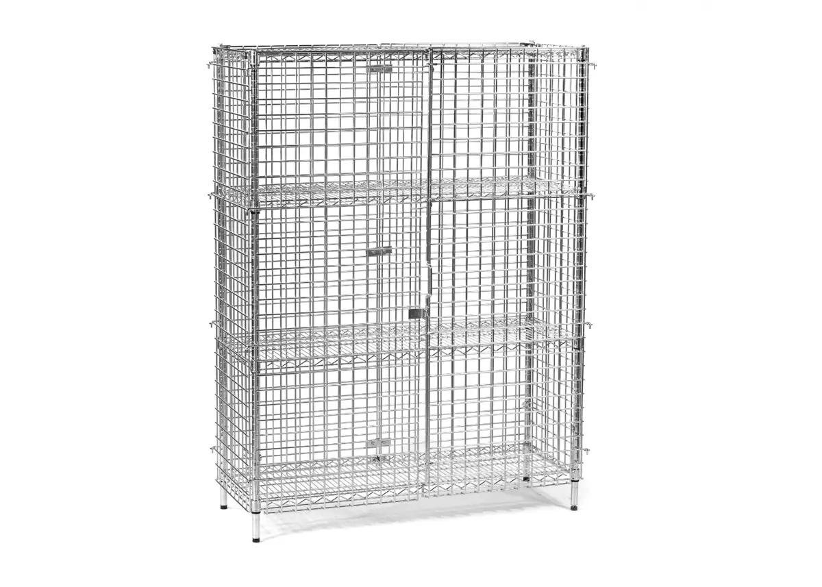 Static Four-Tier Wire Mesh Cage Lockers 1