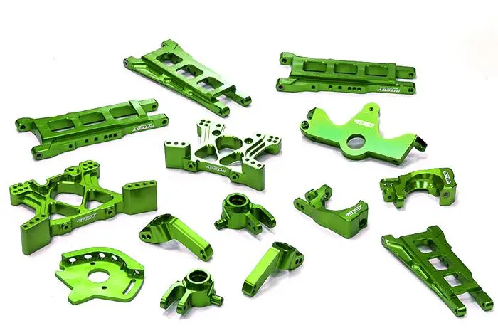 Integy Billet Machined T2 Conversion Kit For 1/10 Stampede 4X4 & Slash 4X4 (Non-Lcg) (T8595green) 1