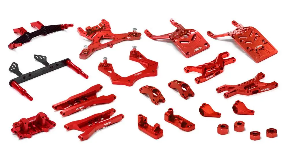 Integy Billet Machined T3 Complete Suspension Kit For 1/10 Stampede 2Wd (T8651red) 1