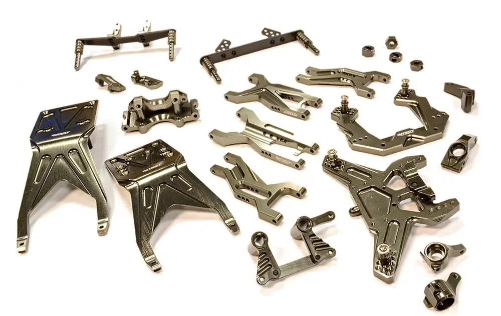 Integy Billet Machined Complete Suspension Kit For Traxxas 1/10 Slash 2Wd (T8676grey) 1