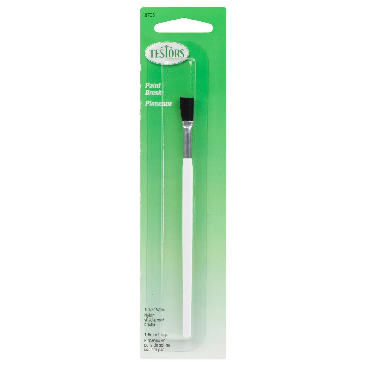 Testors Brush Carded, Flat,1/4" 1