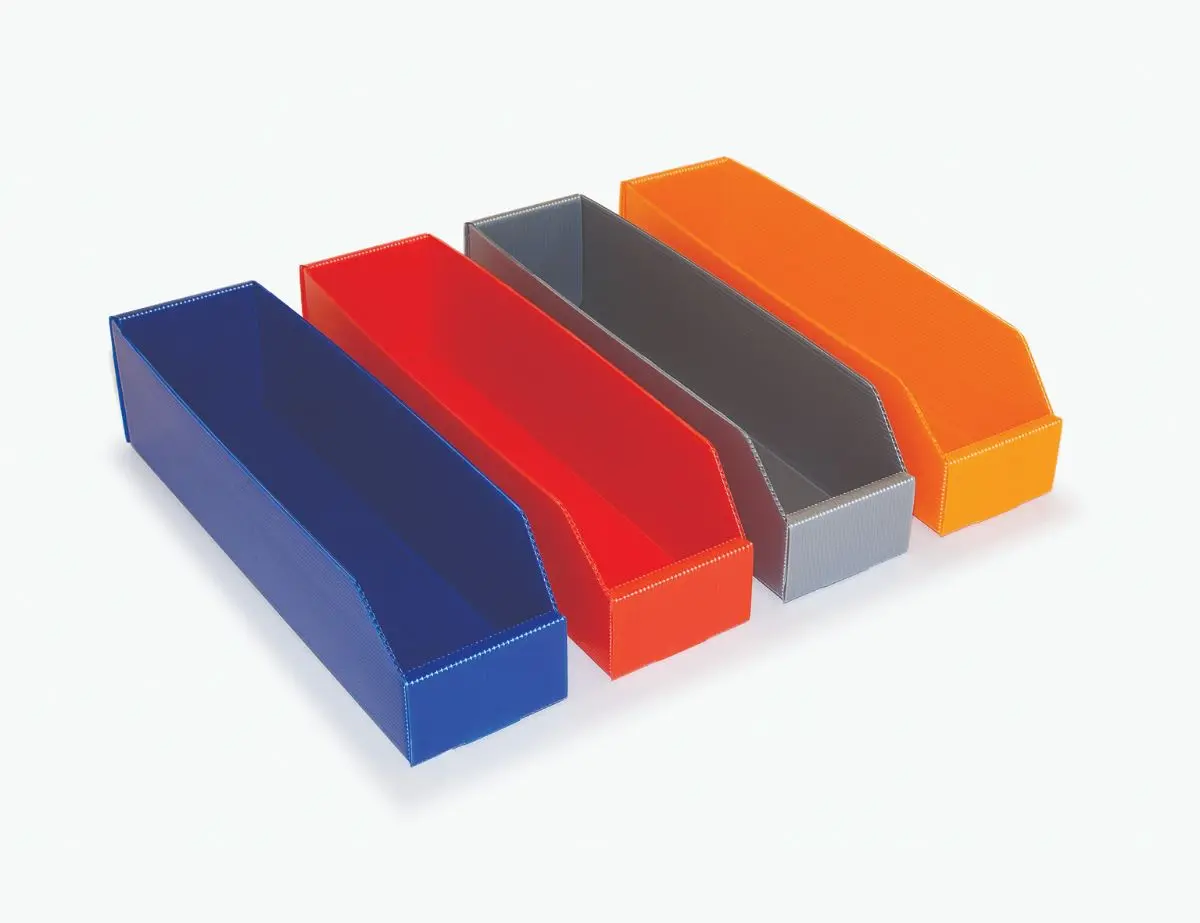 Fluted Plastic Parts Bins - 400Mm Long - 25 Pack 1