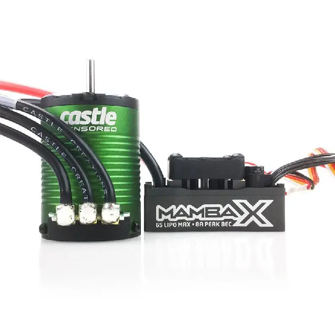 Castle Creations Mamba X Sensored 25.2V Wp Esc With 1406-4600Kv Motor Combo (Cse010015501) 1