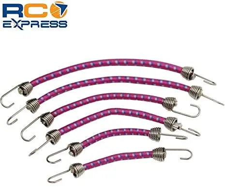 Hot Racing 1/10 Scale Bungee Cord Set (6) (Purple W/ Blue) (Acc468c87) 1
