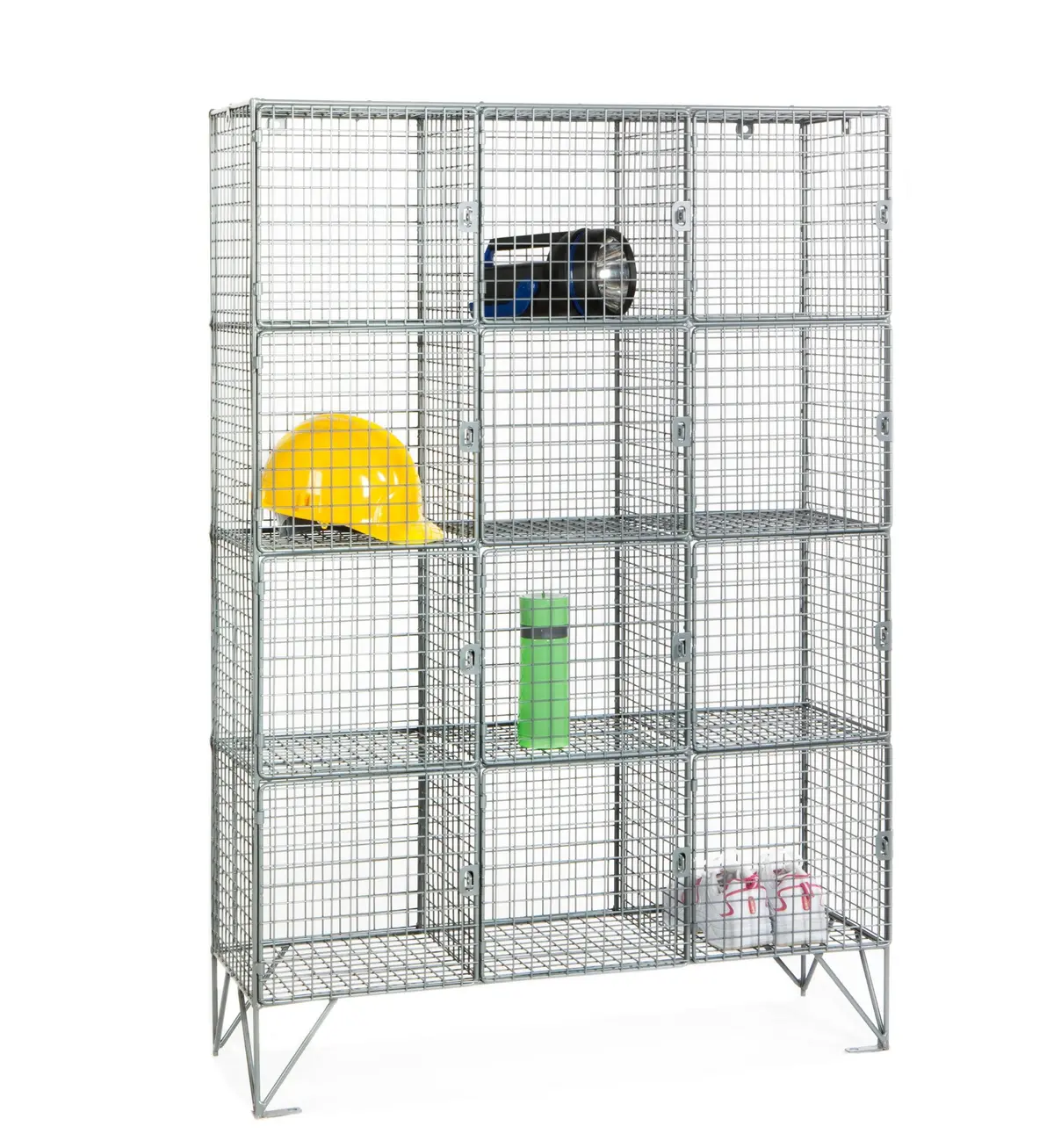 Six-Door Wire Mesh Lockers 1