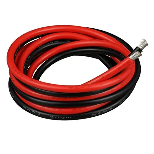 Silicone Wire 8Awg - 3Ft Each, Red & Black 1