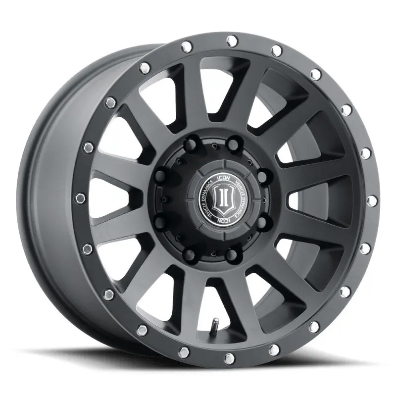 Icon Alloys Compression Hd Satin Black Wheel – 18×9", 8×180 Bolt Pattern, 12Mm Offset, 5.5" Backspace 1
