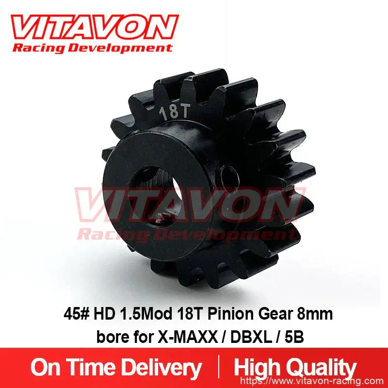 Vitavon Cnc 45# Hd 1.5Mod Mod1.5 18T Pinion Gear 8Mm Bore For X-Maxx / Dbxl / 5B Xmaxx Xrt (Dbxl070) 1