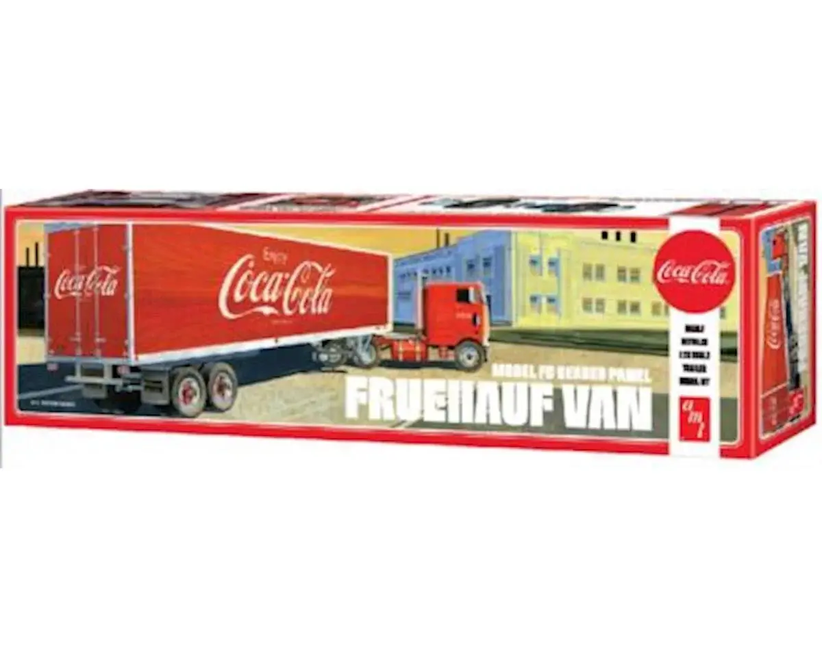 Amt 1/25 Fruehauf Beaded Van Semi Trailer, Coca-Cola Model Kit (Amt1109) 1