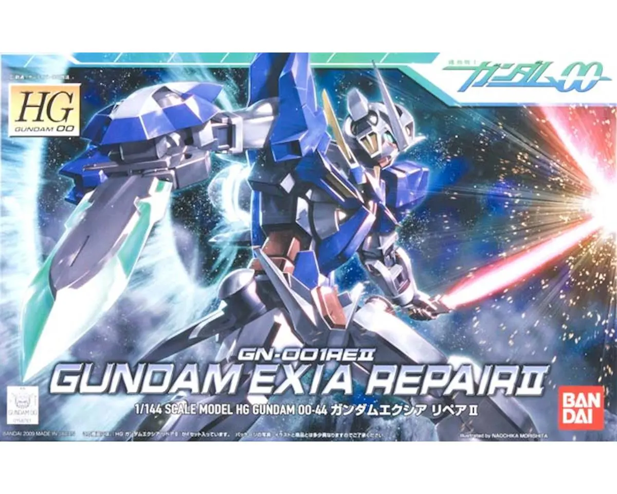 Bandai: Hg00 1/144 #44 Gundam Exia Repair Ii "Gundam 00" Model Kit 1/144 High Grade Action Figure Model Kit (Bas2070725) 1