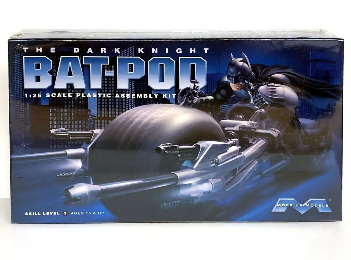 Moebius 920 1/25 Scale Batman The Dark Knight Bat-Pod Plastic Model Kit 1