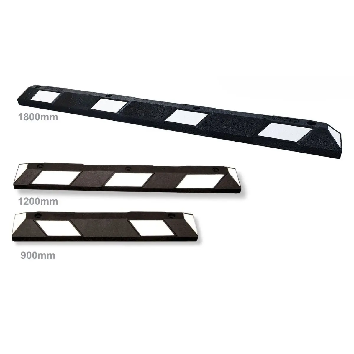 Black And White Rubber Parking Stops (90Cm, 120Cm, 180Cm) 1
