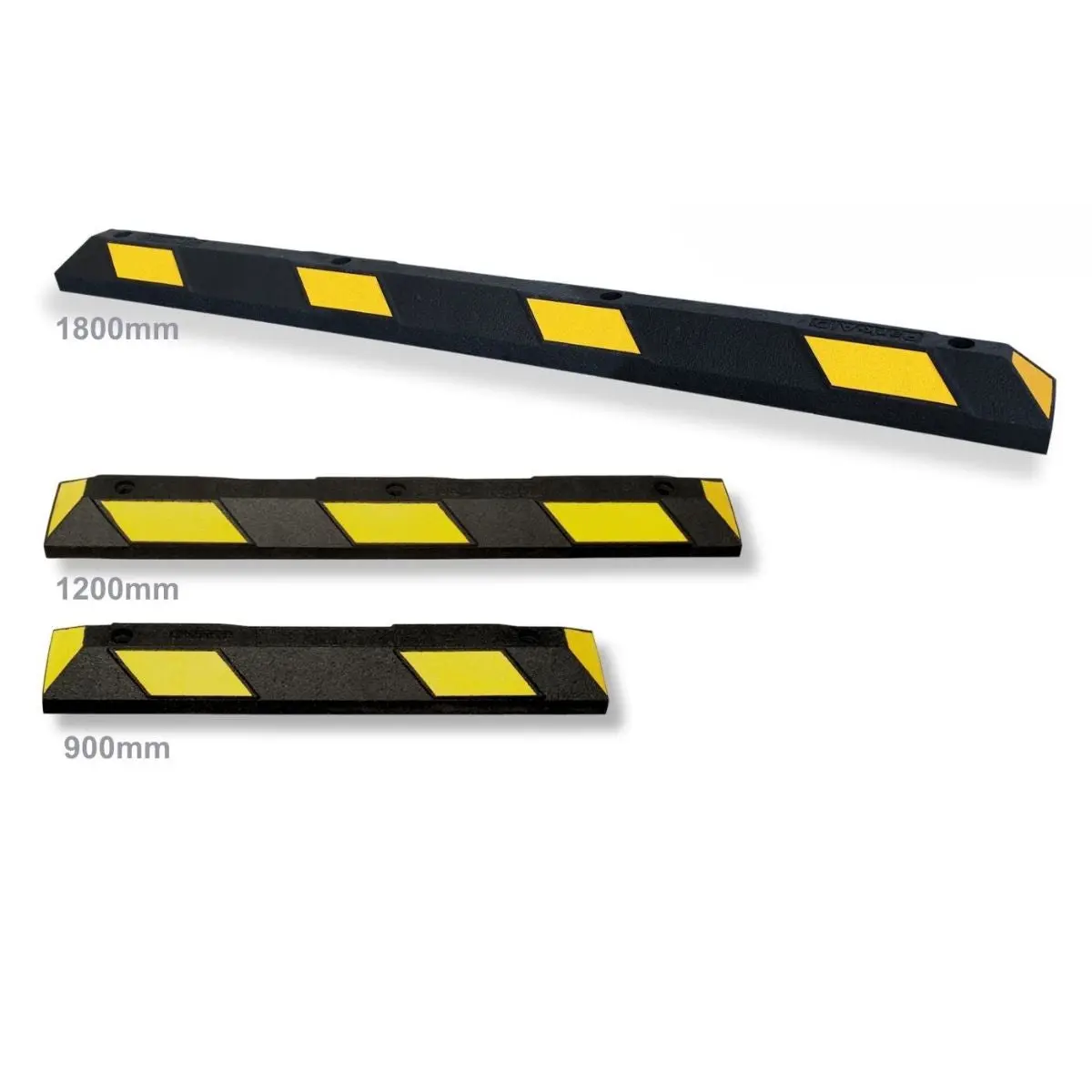 Black And Yellow Rubber Parking Stops (90Cm, 120Cm, 180Cm) 1