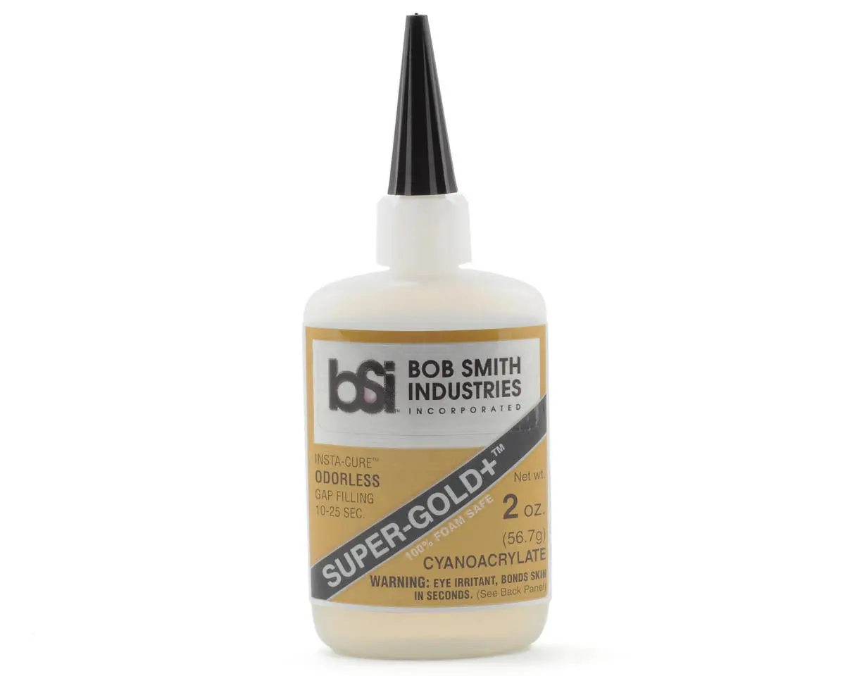 Bob Smith Super-Gold+ Gap Filling Odorless Foam Safe Ca Glue  2Oz (Bsi-128) 1