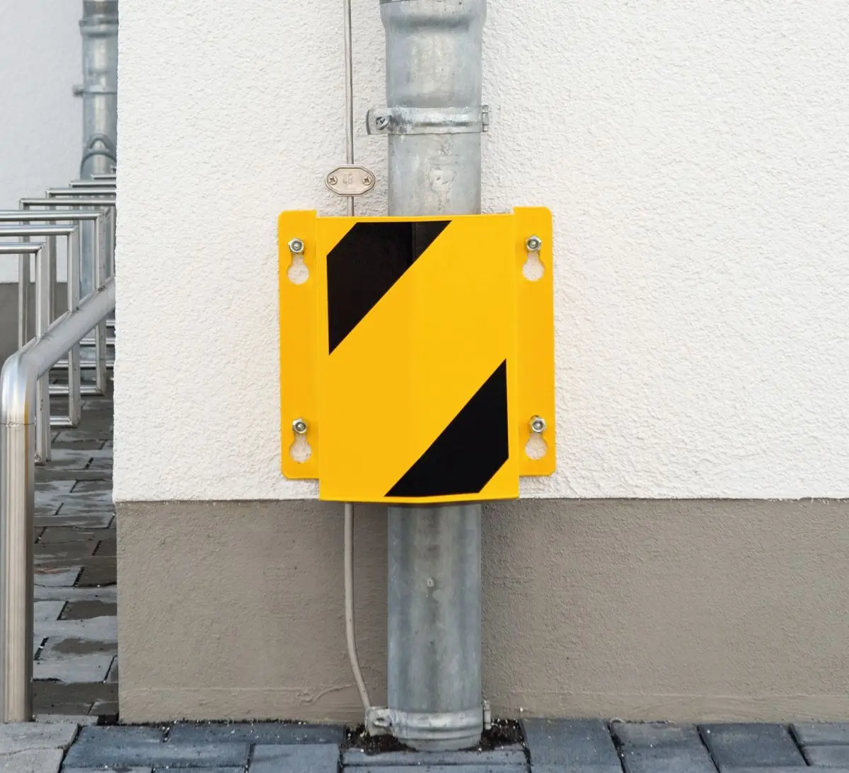 Wall Mounted Pipe And Cable Guard 1