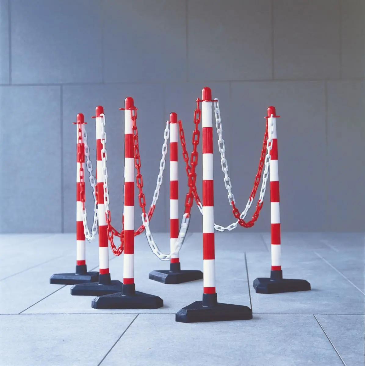 Chain Post Set - Concrete Filled Base 1