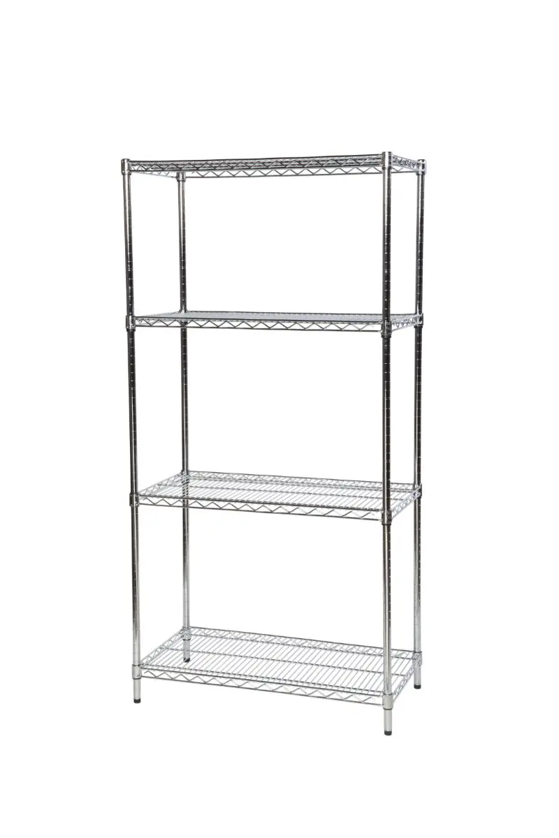 Extension Bay For Eclipse Chrome Wire Shelving Unit (4 Shelves) 1