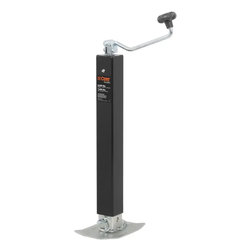 Curt Direct-Weld Square Trailer Jack With Top Handle – 8,000 Lb Capacity, 15-Inch Lift Travel 1