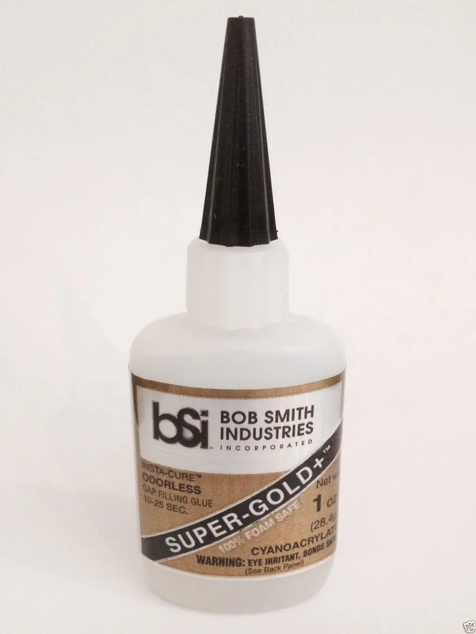 Bob Smith Super-Gold+ Gap Filling Odorless Foam Safe Ca Glue 1/2Oz (Bsi-126) 1