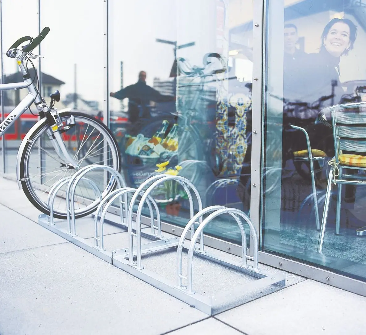 Double Sided Outdoor Cycle Storage Rack 1