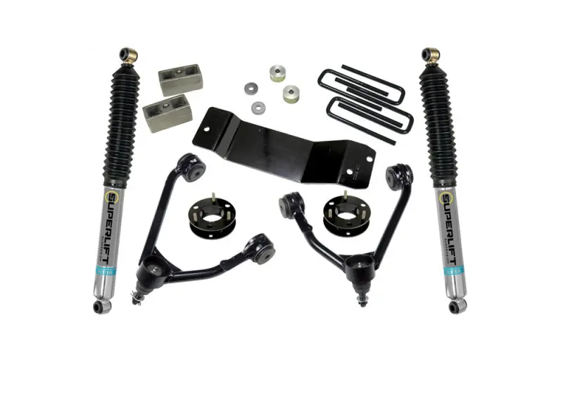 Superlift 3.5-Inch Lift Kit For 2014–2018 Chevrolet Silverado 1500 4Wd – Includes Aluminum/Steel Control Arms And Bilstein Rear Shocks 1