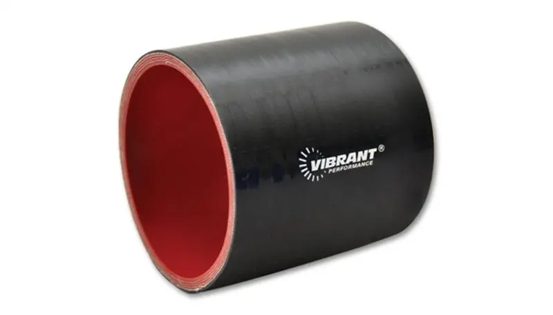 Vibrant 4-Ply Reinforced Silicone Straight Coupler – 3-Inch Id × 3-Inch Length, Black 1