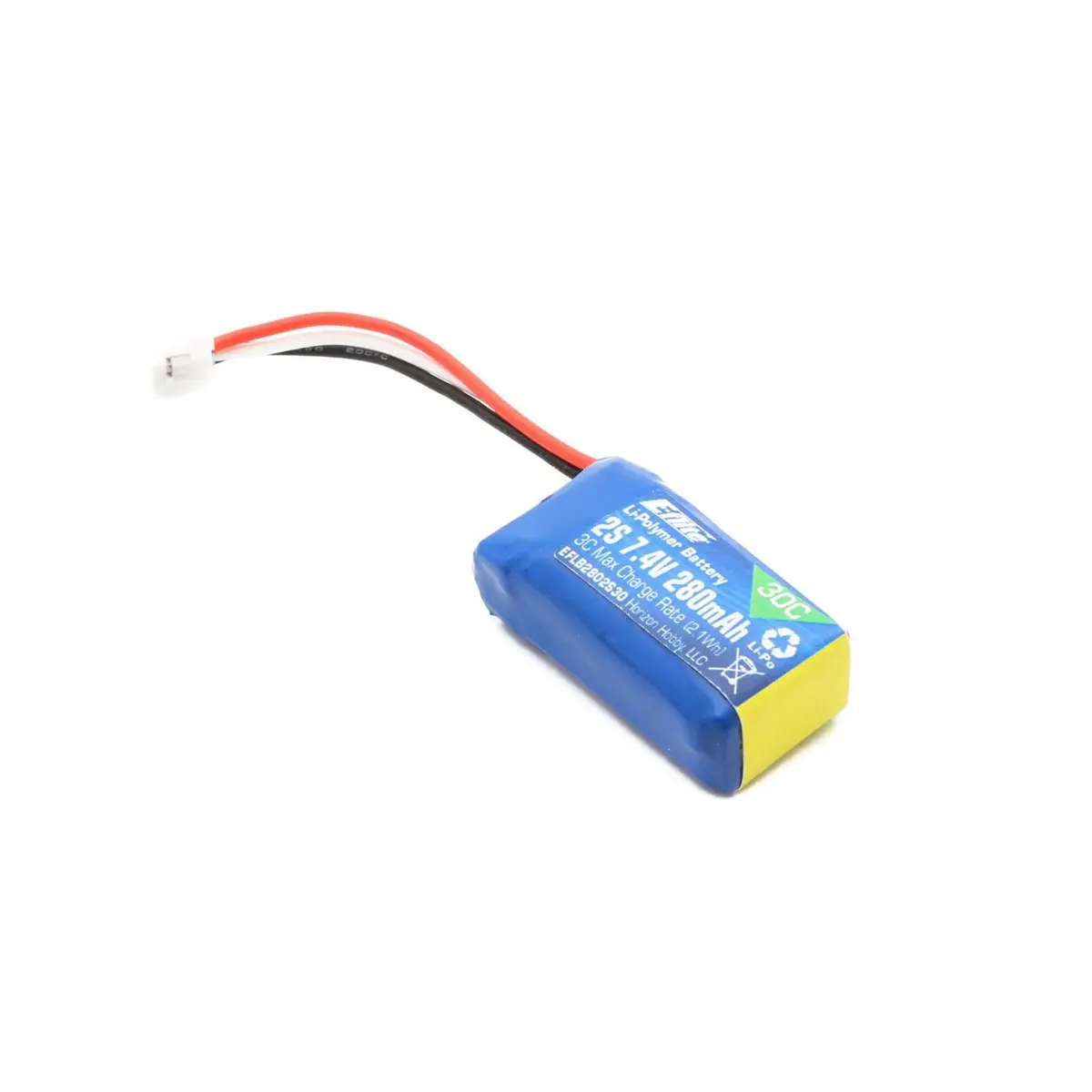 E-Flite 2S 280Mah 30C 7.4V Lipo Battery (Eflb2802s30) 1