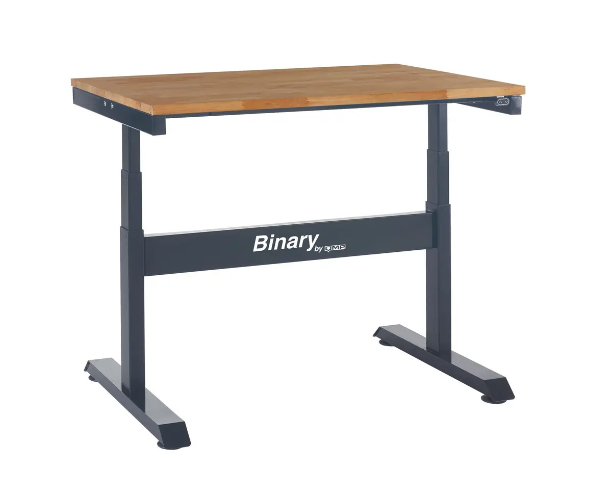 Electric Adjustable Height Workbench With Wood Worktop 1